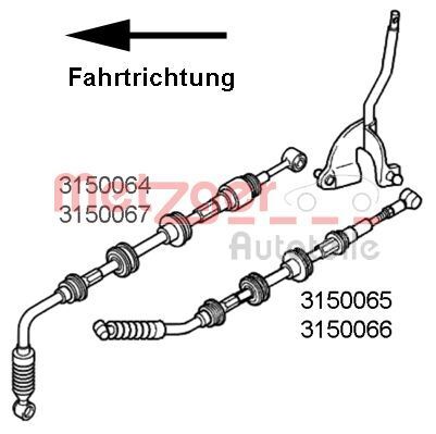 METZGER SEILZUG, SCHALTGETRIEBE 3150066 