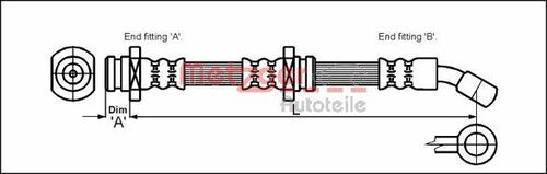 METZGER BREMSSCHLAUCH 4110081 