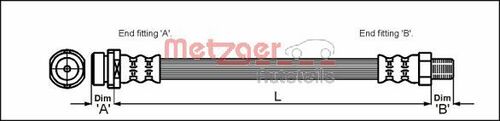 METZGER BREMSSCHLAUCH 4112314 
