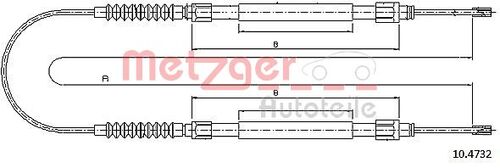 METZGER SEILZUG, FESTSTELLBREMSE 10.4732 