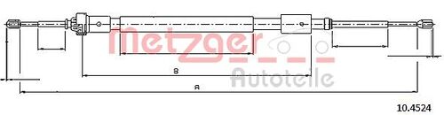 METZGER SEILZUG, FESTSTELLBREMSE 10.4524 
