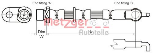 METZGER BREMSSCHLAUCH 4110013 