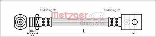 METZGER BREMSSCHLAUCH 4112525 