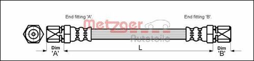 METZGER BREMSSCHLAUCH 4111677 