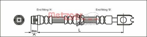 METZGER BREMSSCHLAUCH 4116205 