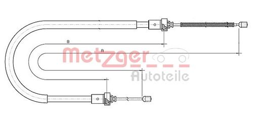 METZGER SEILZUG, FESTSTELLBREMSE 10.6893 