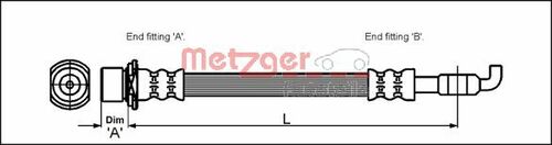 METZGER BREMSSCHLAUCH 4112176 