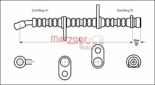 METZGER BREMSSCHLAUCH 4113605 