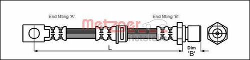 METZGER BREMSSCHLAUCH 4111758 