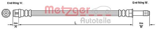 METZGER BREMSSCHLAUCH 4110275 