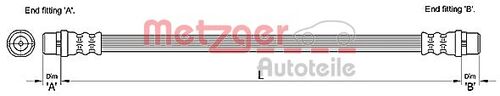METZGER BREMSSCHLAUCH 4110254 