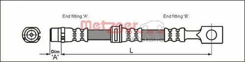 METZGER BREMSSCHLAUCH 4112825 