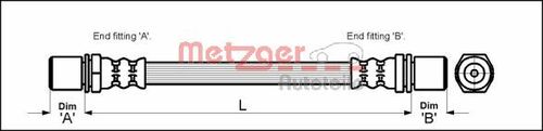METZGER BREMSSCHLAUCH 4112214 