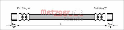 METZGER BREMSSCHLAUCH 4111152 