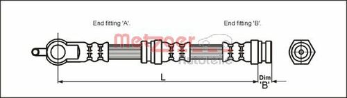 METZGER BREMSSCHLAUCH 4114064 