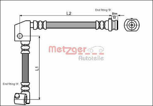 METZGER BREMSSCHLAUCH 4114738 
