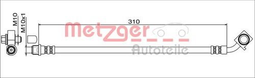 METZGER BREMSSCHLAUCH 4111551 