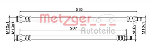 METZGER BREMSSCHLAUCH 4111791 