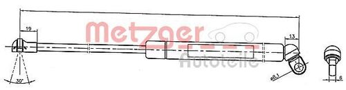 METZGER GASFEDER, KOFFER-/LADERAUM 2110331 