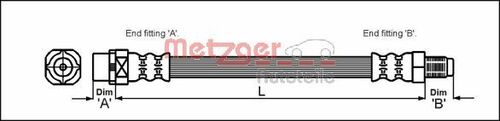 METZGER BREMSSCHLAUCH 4110043 