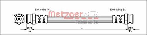METZGER BREMSSCHLAUCH 4114702 