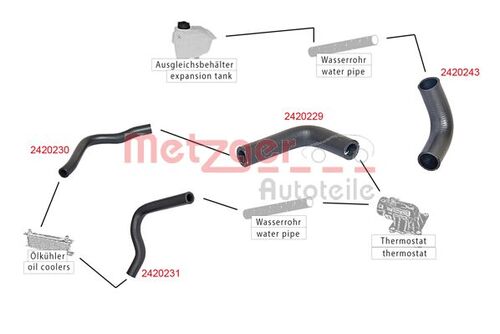 METZGER KÜHLERSCHLAUCH 2420243 