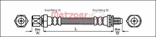 METZGER BREMSSCHLAUCH 4114730 