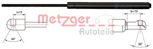 METZGER GASFEDER, KOFFER-/LADERAUM 2110506 
