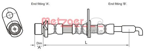 METZGER BREMSSCHLAUCH 4110029 