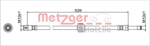 METZGER BREMSSCHLAUCH 4111811 