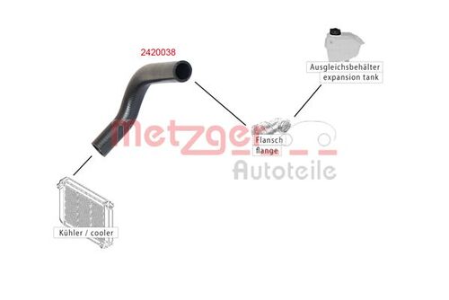 METZGER KÜHLERSCHLAUCH 2420038 