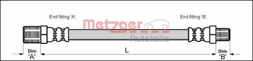 METZGER BREMSSCHLAUCH 4115148 
