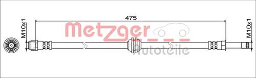 METZGER BREMSSCHLAUCH 4111773 