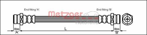 METZGER BREMSSCHLAUCH 4113305 
