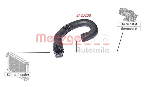 METZGER KÜHLERSCHLAUCH 2420238 