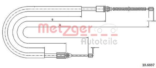 METZGER SEILZUG, FESTSTELLBREMSE 10.6697 