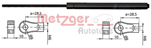 METZGER GASFEDER, MOTORHAUBE 2110405 