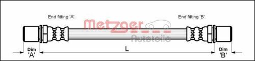 METZGER BREMSSCHLAUCH 4113667 