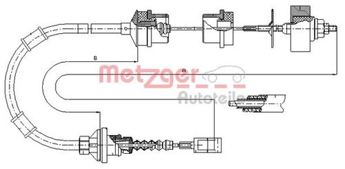 METZGER SEILZUG, KUPPLUNGSBETÄTIGUNG 1172.8 