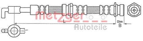 METZGER BREMSSCHLAUCH 4114057 