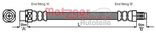 METZGER BREMSSCHLAUCH 4111438 