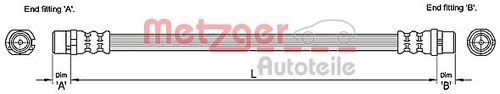 METZGER BREMSSCHLAUCH 4110251 