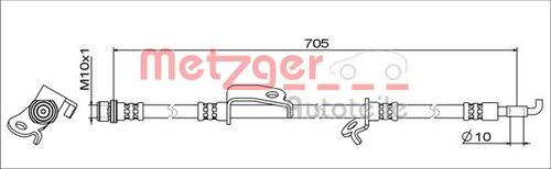 METZGER BREMSSCHLAUCH 4111519 