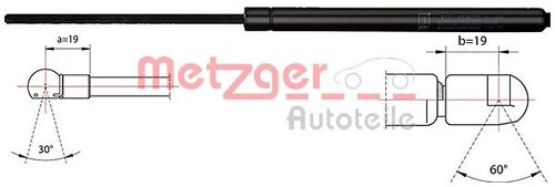METZGER GASFEDER, KOFFER-/LADERAUM 2110487 