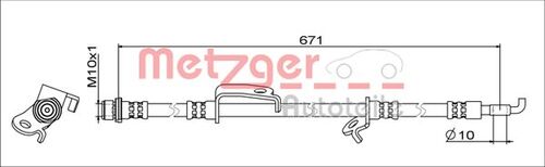 METZGER BREMSSCHLAUCH 4111685 