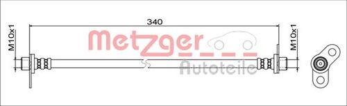 METZGER BREMSSCHLAUCH 4111744 
