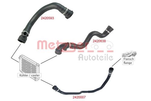 METZGER KÜHLERSCHLAUCH 2420638 
