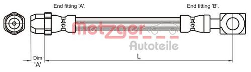 METZGER BREMSSCHLAUCH 4111436 