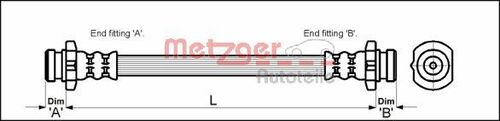 METZGER BREMSSCHLAUCH 4110041 