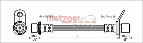 METZGER BREMSSCHLAUCH 4112171 